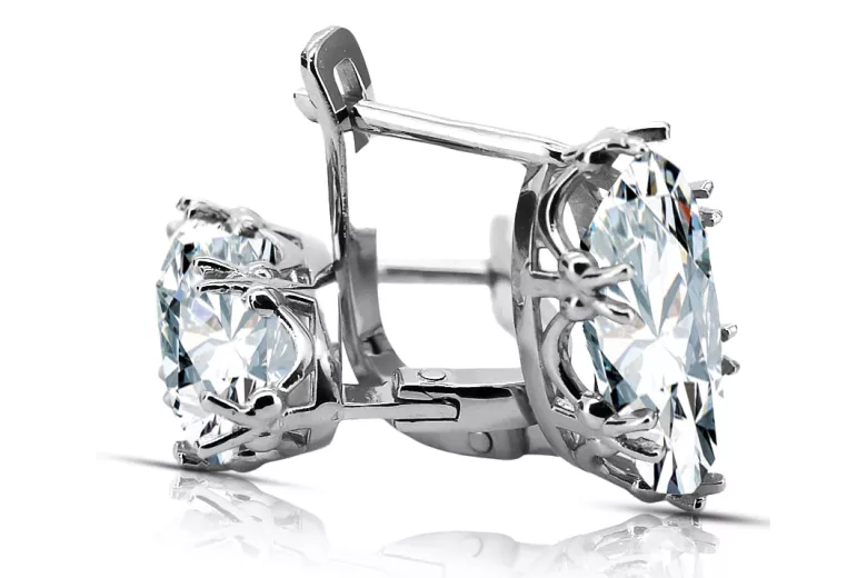 Zircon Sterling silver 925 Earrings Vintage style vec021s